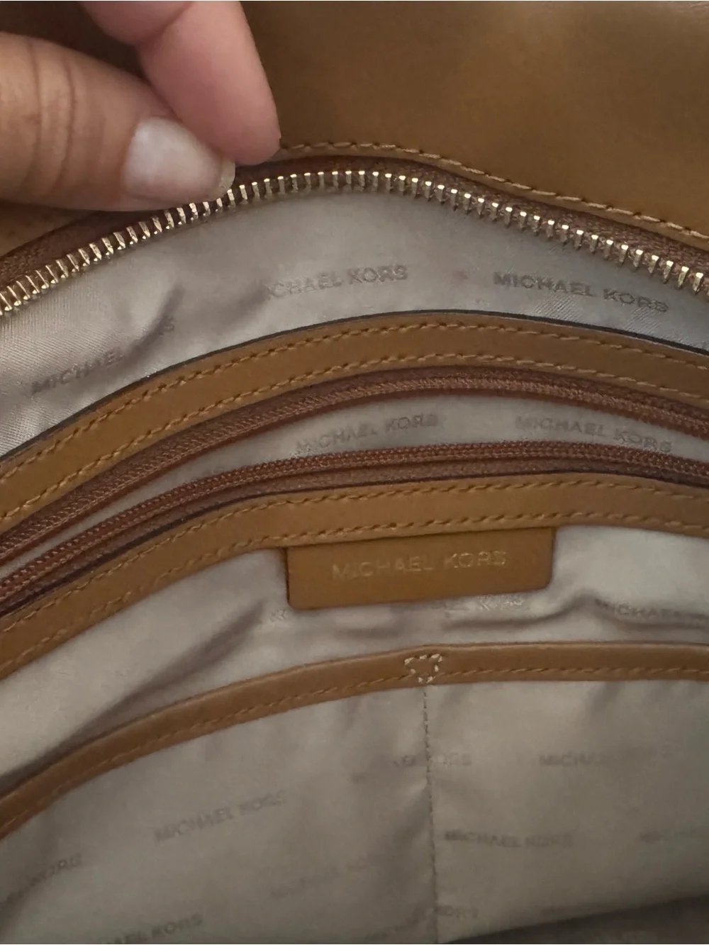 Michael Kors Brown & Tan Logo Messenger Bag